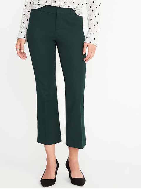 Mid-Rise Pixie Flare Ankle Pants for Women - Fir Ever