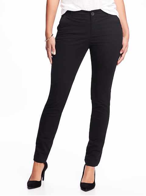 Mid-Rise Skinny Everyday Khakis for Women - Blackjack