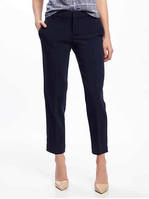 Mid-Rise Harper Ankle Pants for Women - In the Navy